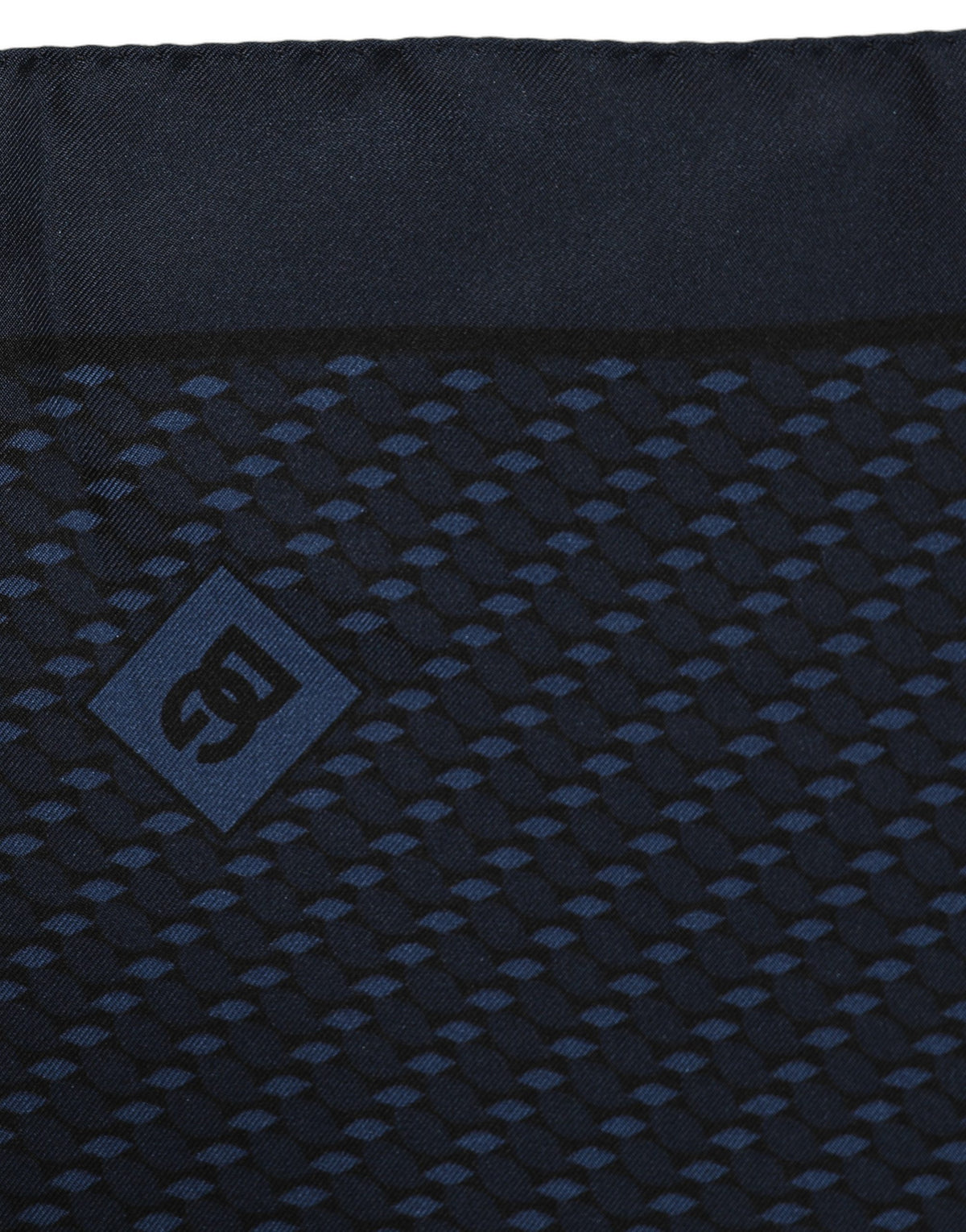 Dolce & Gabbana Dark Blue Silk Pocket Square Foulard Scarf 48cm x 48cm