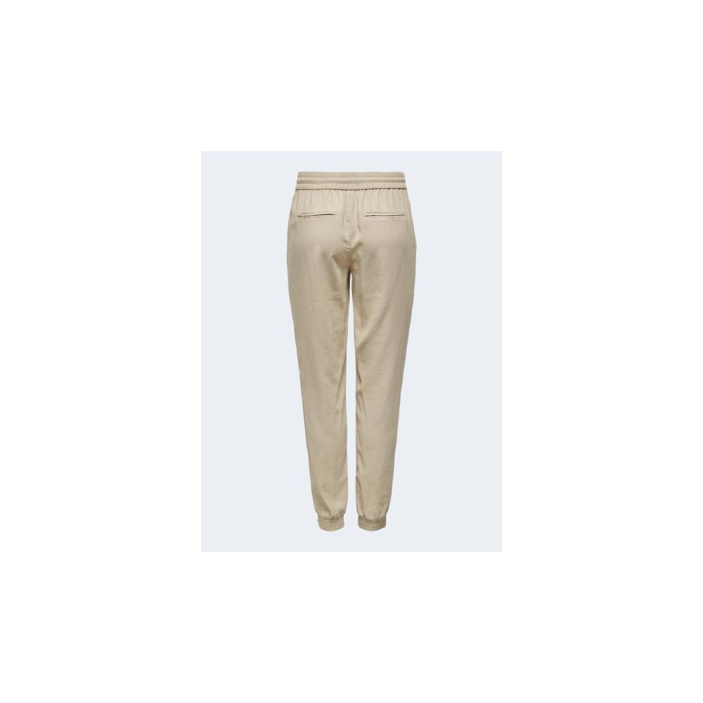 Only Beige Viscose Casual Pants