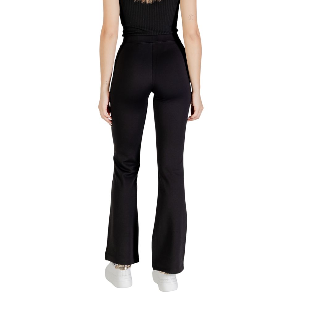 Jacqueline De Yong Black Viscose Flared Pants