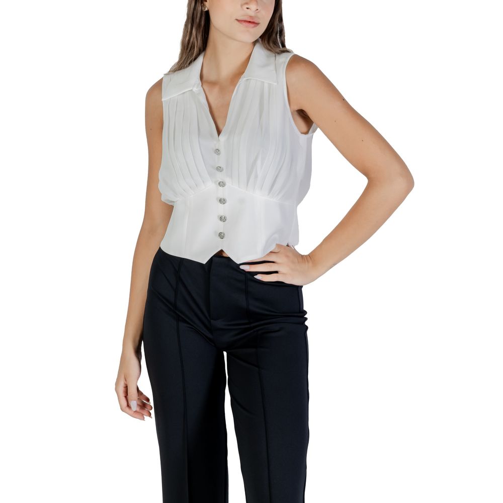 Morgan De Toi White Polyester Blouse