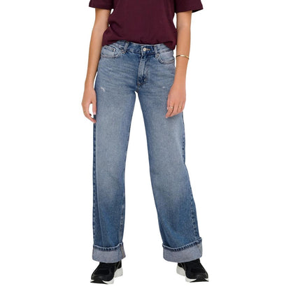 Only Blue Cotton Relaxed Fit Jeans