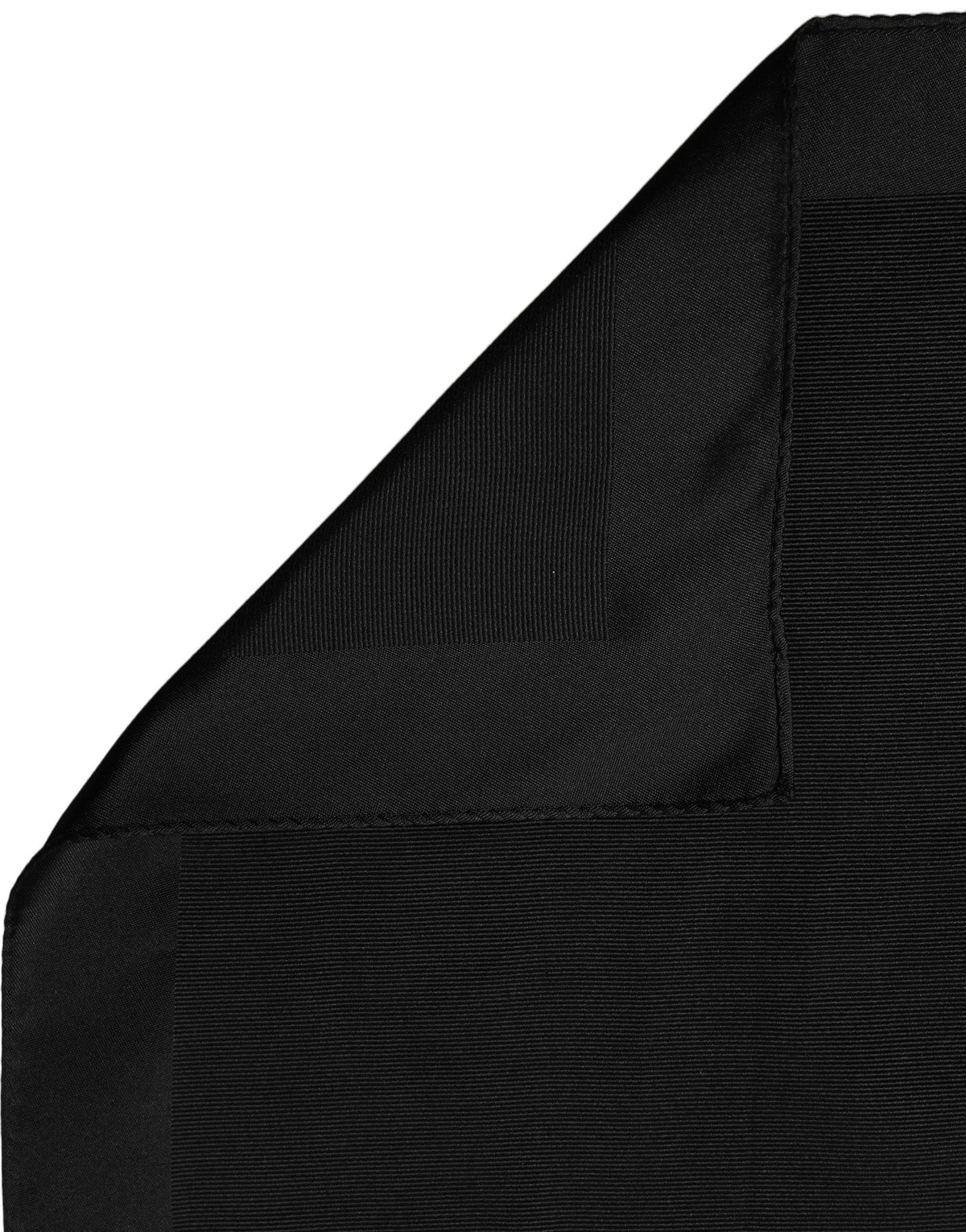 Dolce & Gabbana Black Silk Square Handkerchief Pocket Scarf