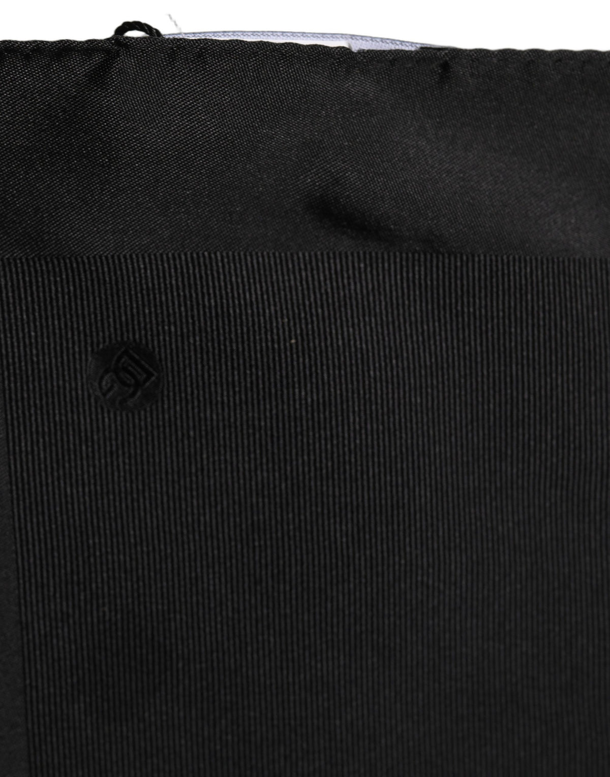Dolce & Gabbana Black Silk Square Handkerchief Pocket Scarf