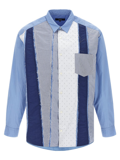 Comme Des Garçons Blue Cotton Blouse