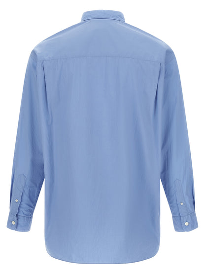 Comme Des Garçons Blue Cotton Blouse