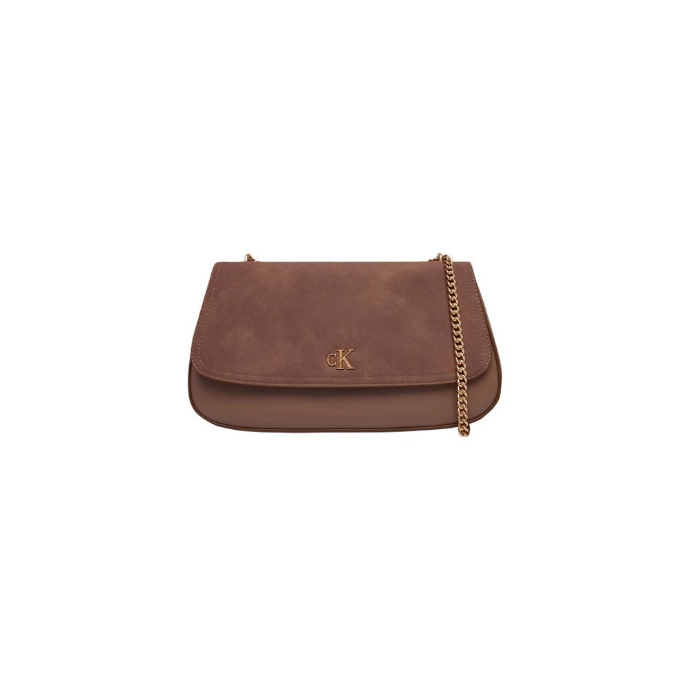Calvin Klein CK CONV CHAIN BRUSHED MEDIUM BAG - Beige