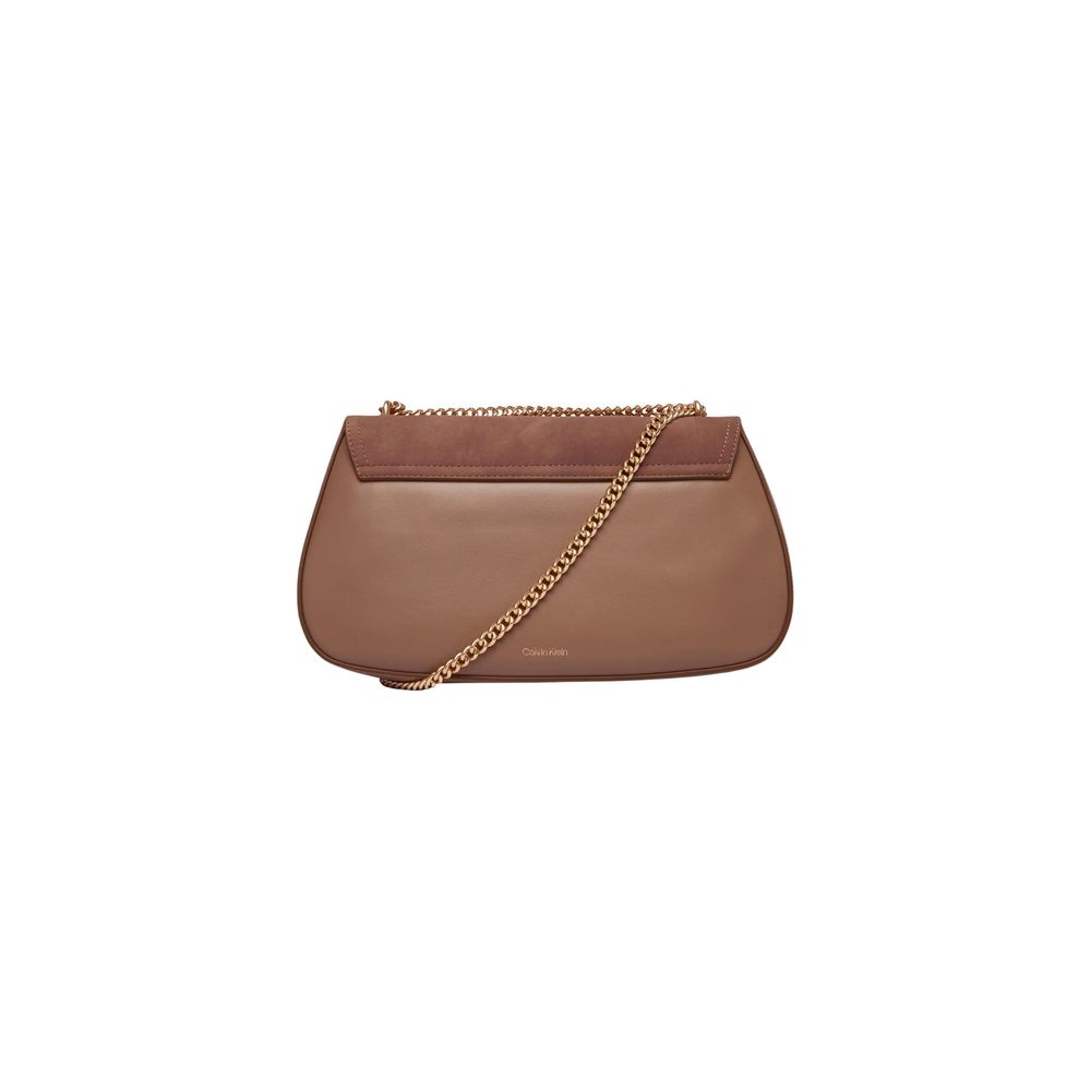 Calvin Klein CK CONV CHAIN BRUSHED MEDIUM BAG - Beige