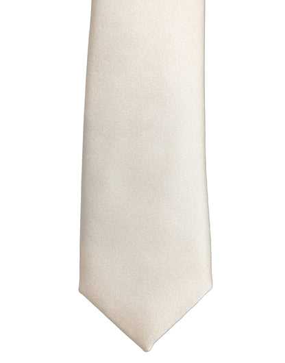 Dolce & Gabbana Cream Silk Adjustable Tied Necktie