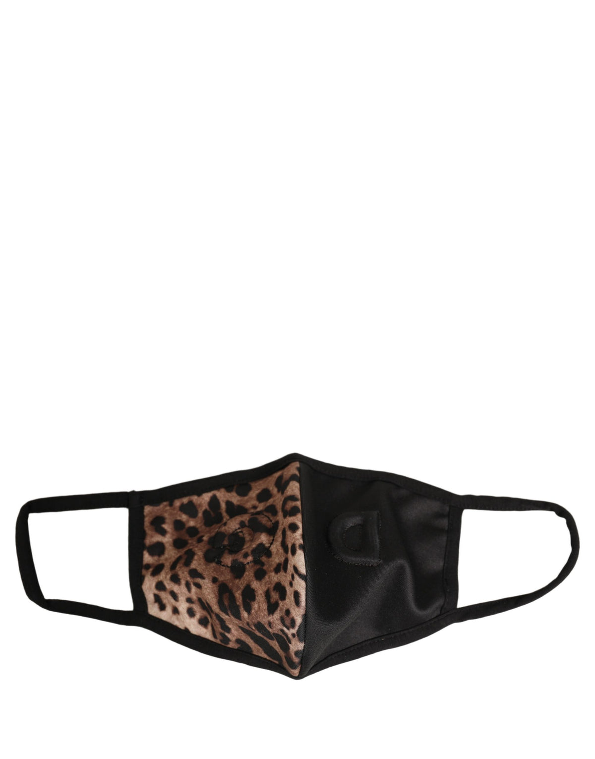 Dolce & Gabbana Brown Black Leopard Print Elastic Ear Strap Face Mask