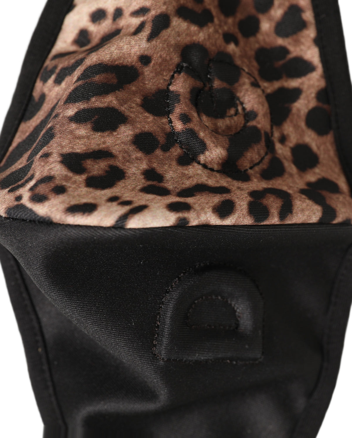 Dolce & Gabbana Brown Black Leopard Print Elastic Ear Strap Face Mask