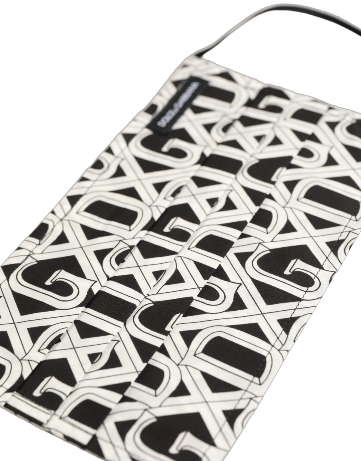 Dolce & Gabbana Black White DG Logo Monogram Elastic Ear Strap Face Mask