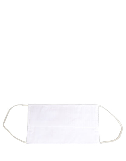 Dolce & Gabbana White 100% Cotton Pleated Elastic Ear Strap Face Mask