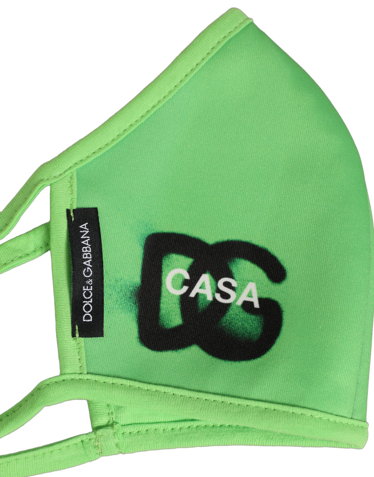 Dolce & Gabbana Green Polyester DG CASA Logo Elastic Ear Strap Face Mask