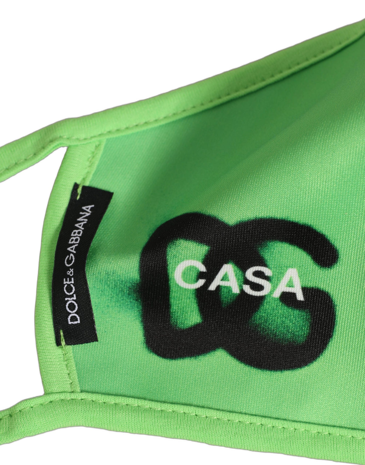 Dolce & Gabbana Green Polyester DG CASA Logo Elastic Ear Strap Face Mask