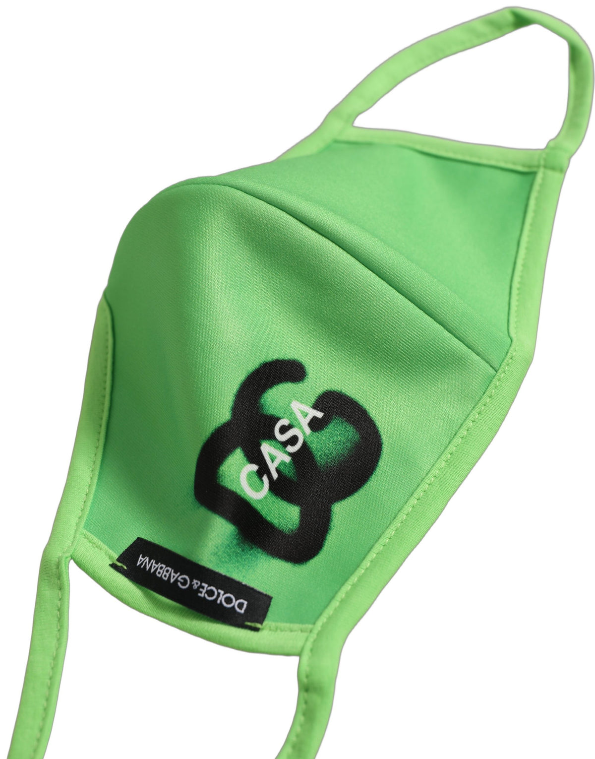Dolce & Gabbana Green Polyester DG CASA Logo Elastic Ear Strap Face Mask