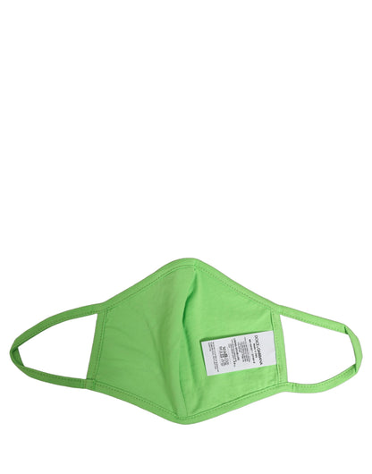 Dolce & Gabbana Green Polyester DG CASA Logo Elastic Ear Strap Face Mask