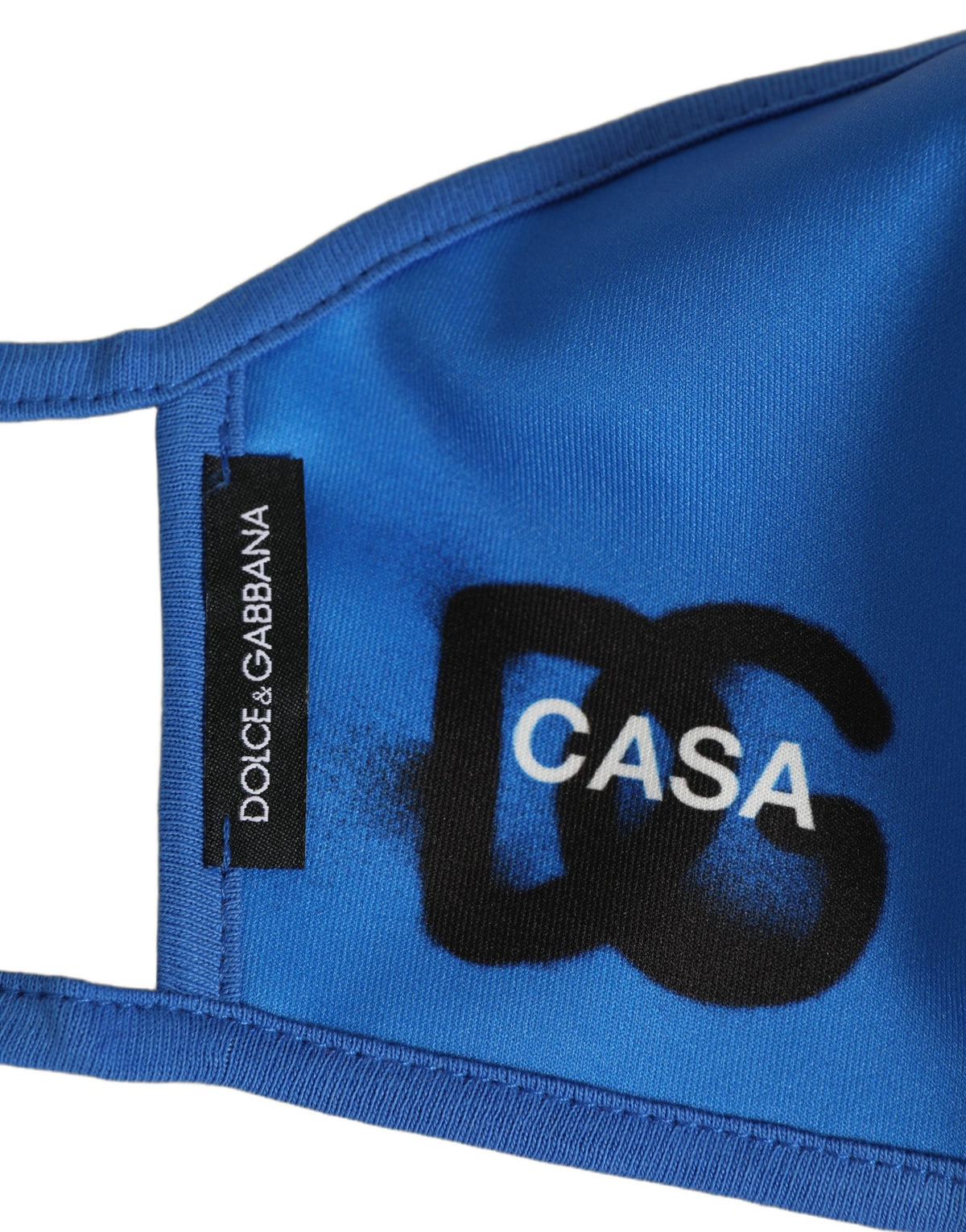 Dolce & Gabbana Royal Blue Polyester DG CASA Logo Elastic Ear Strap Face Mask