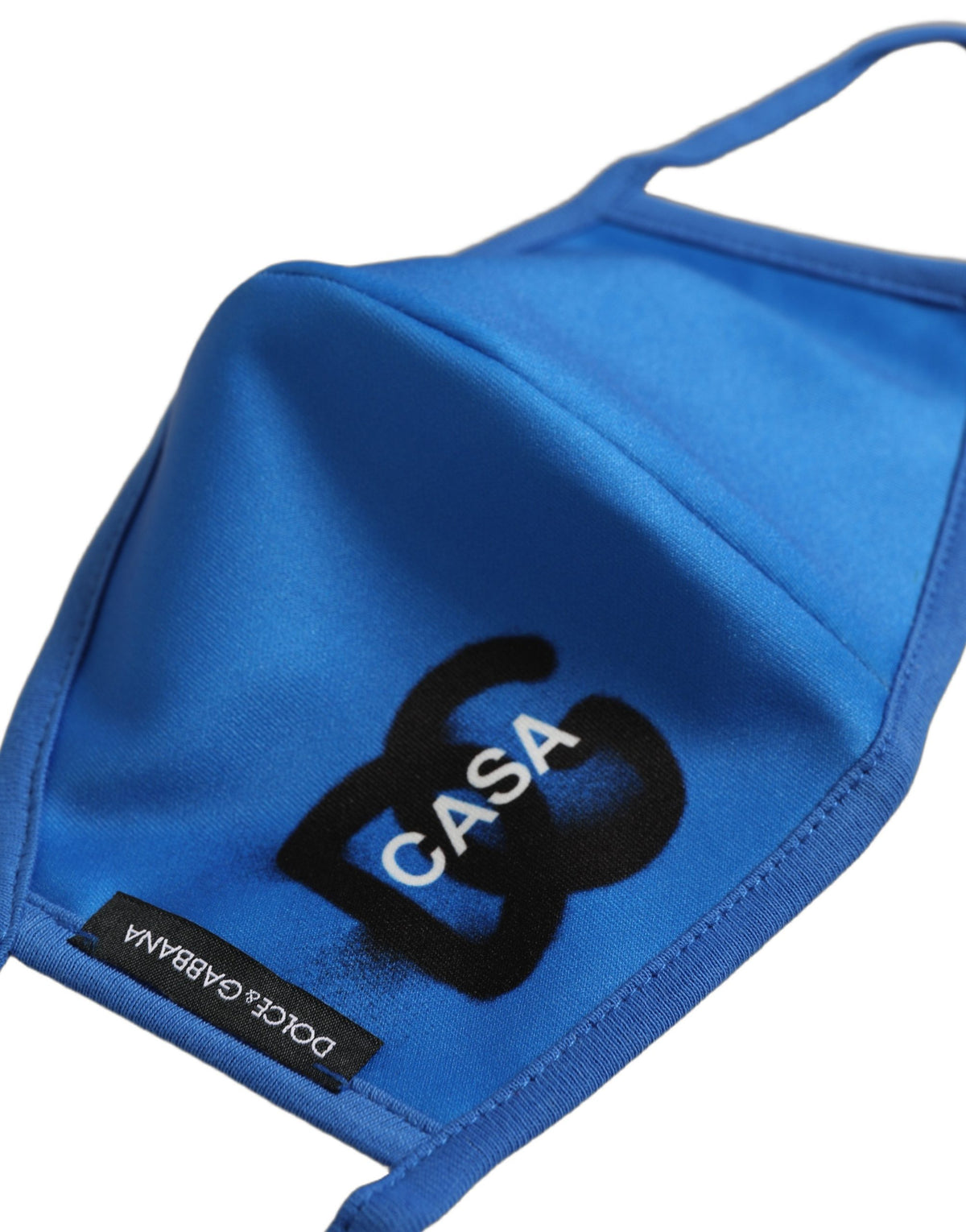 Dolce & Gabbana Royal Blue Polyester DG CASA Logo Elastic Ear Strap Face Mask