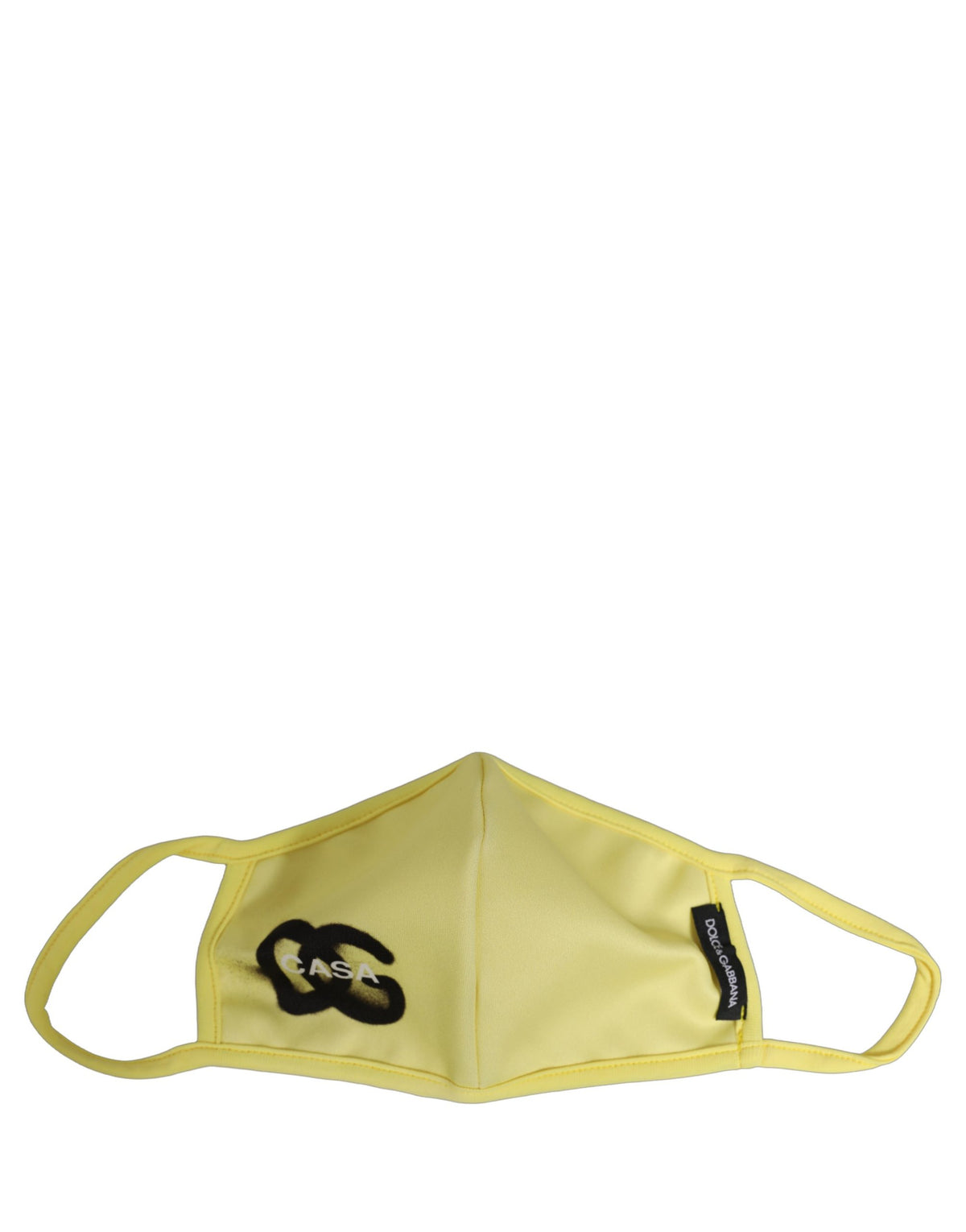Dolce & Gabbana Yellow Polyester DG CASA Logo Elastic Ear Strap Face Mask