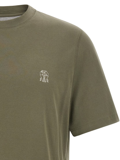 Brunello Cucinelli Bicolor Cotton T-Shirt - XS