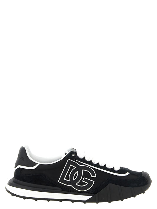 Dolce & Gabbana Black Polyamide Athletic Sneakers