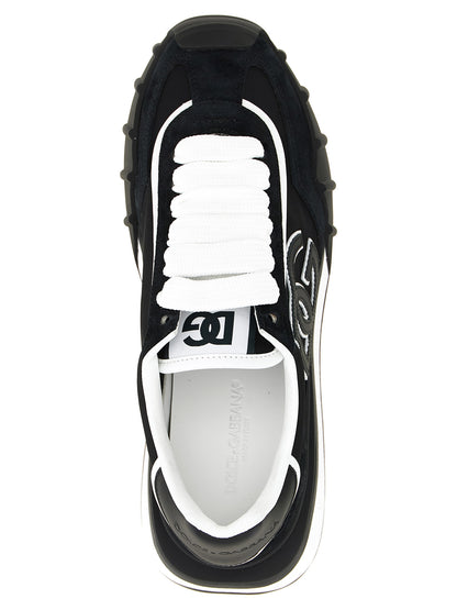 Dolce & Gabbana Black Polyamide Athletic Sneakers