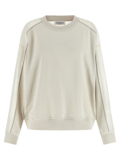 Brunello Cucinelli White Cotton Sweatshirt