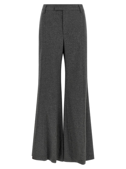 Brunello Cucinelli Gray Virgin Wool Flared Pants