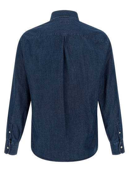 Brunello Cucinelli Blue Cotton Blouse