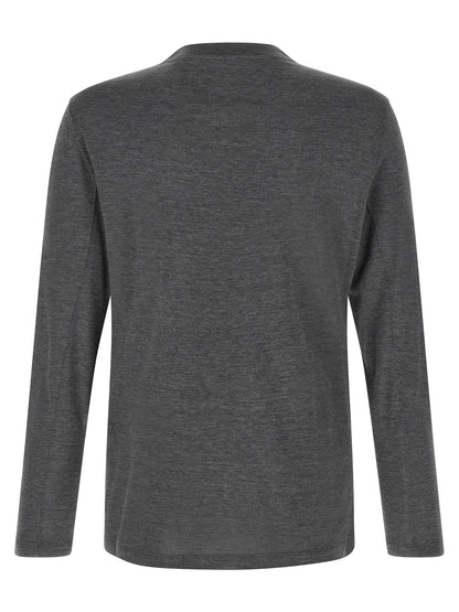 Brunello Cucinelli Gray Silk T-Shirt
