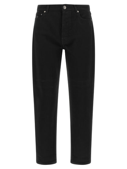 Brunello Cucinelli Black Cotton Straight-Leg Jeans