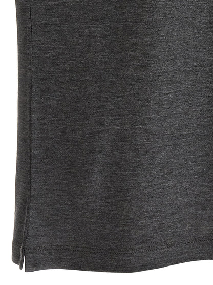 Brunello Cucinelli Gray Silk T-Shirt