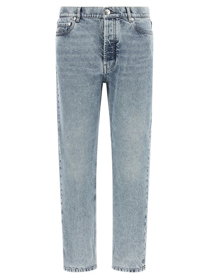 Brunello Cucinelli Blue Cotton High-Waisted Jean