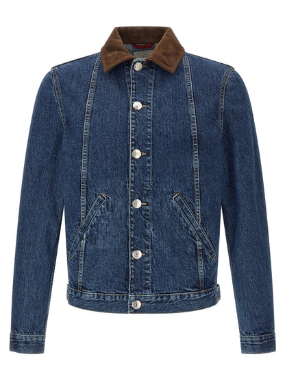 Brunello Cucinelli Blue Cotton Denim Jacket