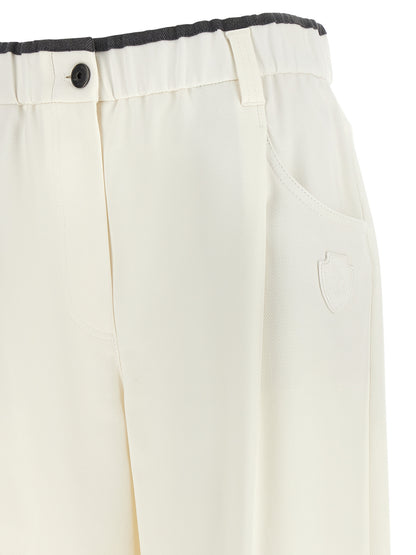 Brunello Cucinelli White Cotton Casual Pants