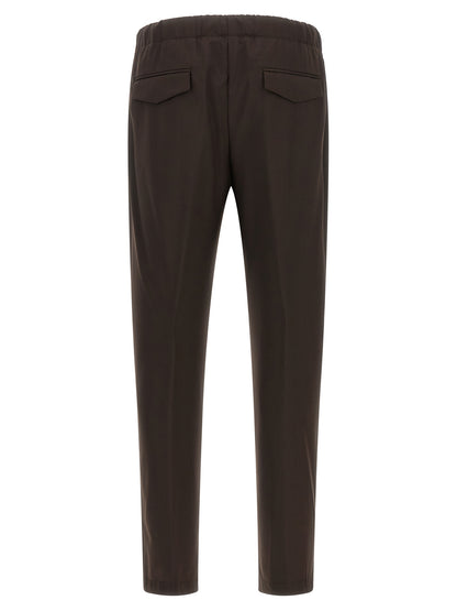Lardini Brown Virgin Wool Casual Pants