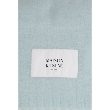 Maison Kitsuné Blue Polyamide Scarf