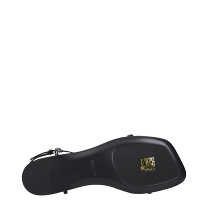 Jil Sander Black Leather Flip-Flop Sandals