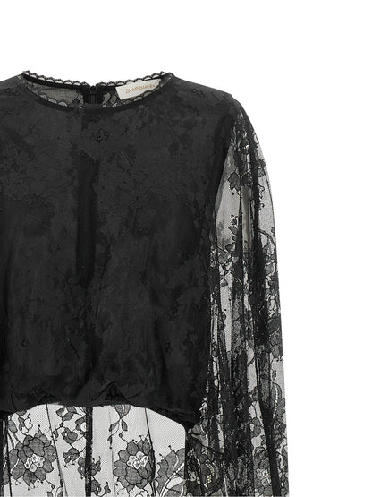 Zimmermann Black Polyamide Tank Tops