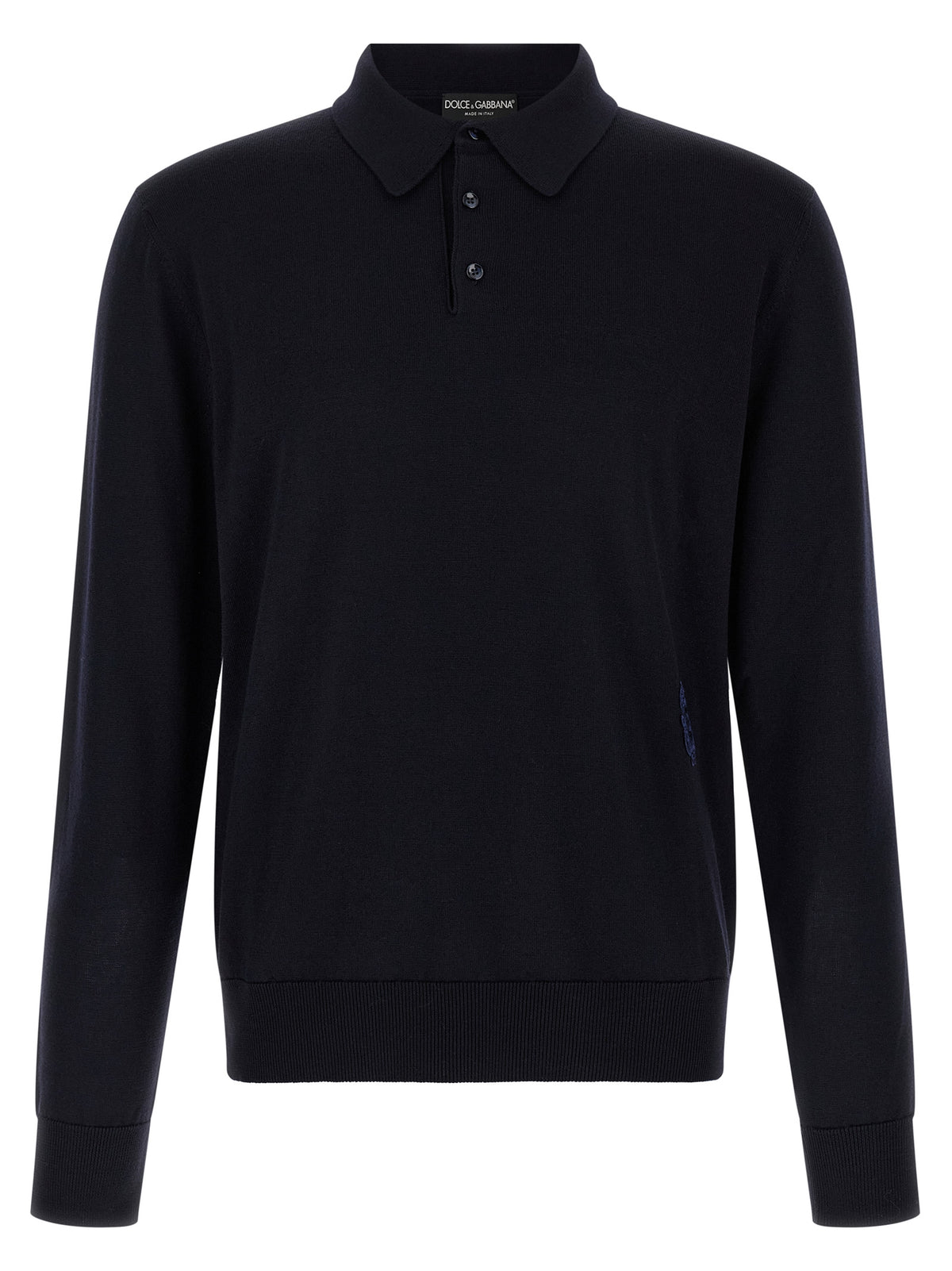 Dolce & Gabbana Blue Virgin Wool Polo Shirt