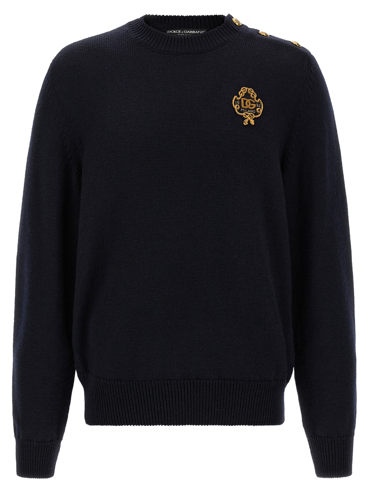 Dolce & Gabbana Blue Virgin Wool Cardigan