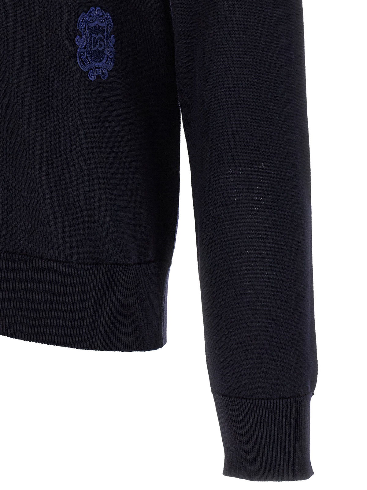Dolce & Gabbana Blue Virgin Wool Polo Shirt