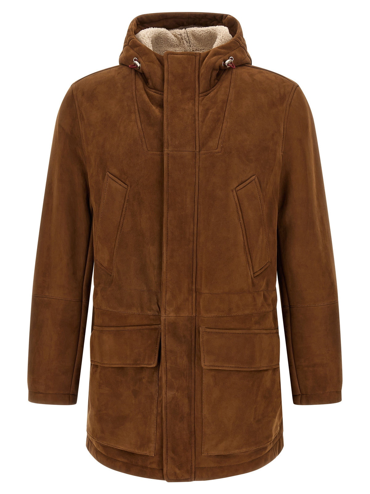 Brunello Cucinelli Brown Lamb Leather Jacket