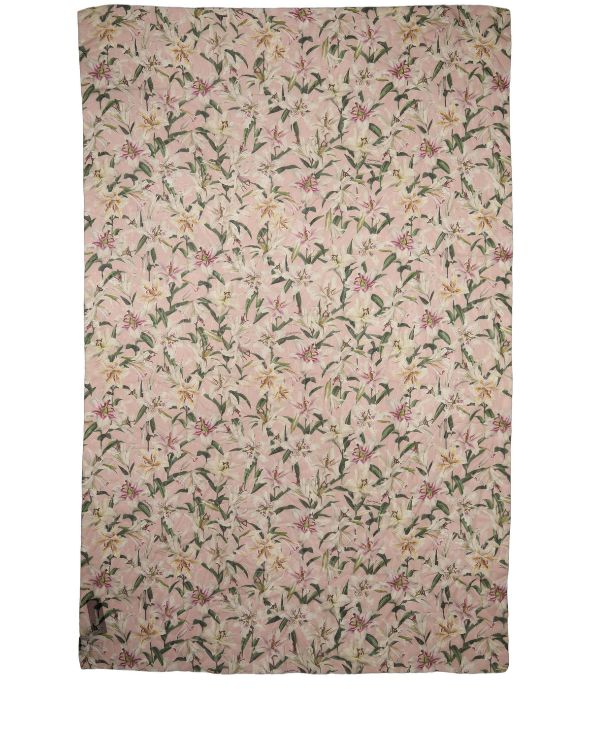 Dolce & Gabbana Pink Silk Floral Chiffon Long Stole Scarf 200cm x 130cm