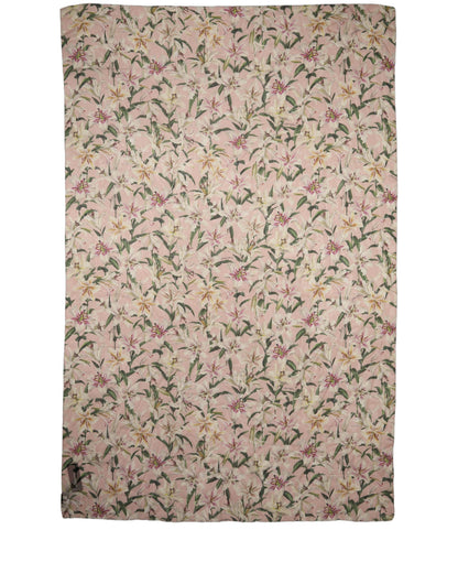 Dolce & Gabbana Pink Silk Floral Chiffon Long Stole Scarf 200cm x 130cm