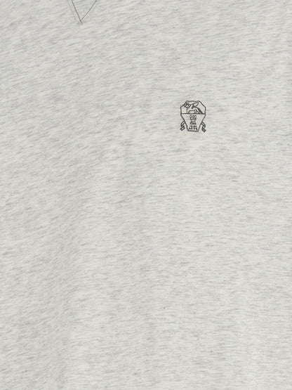 Brunello Cucinelli Gray Cotton T-Shirt