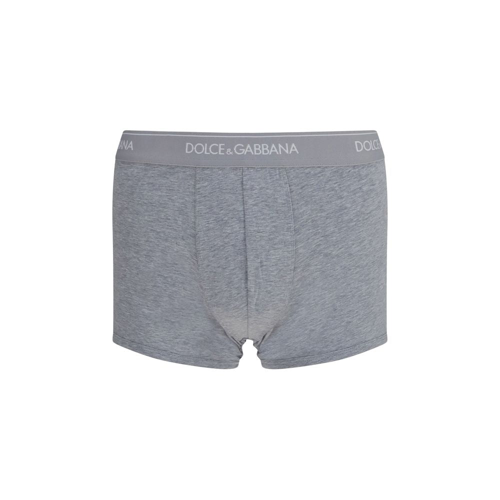 Dolce & Gabbana Gray Cotton Boxers - Two-Pack