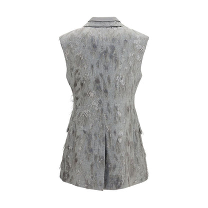 Brunello Cucinelli Gray Wool Oves Aries Sleeveless Jacket IT40 | M, IT42 | L