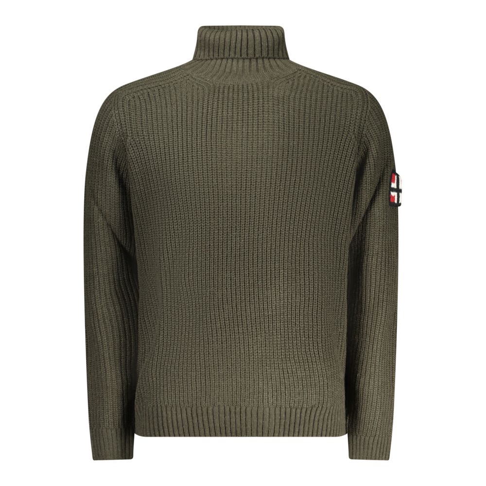 Norway 1963 Green Wool Men Turtleneck Sweater