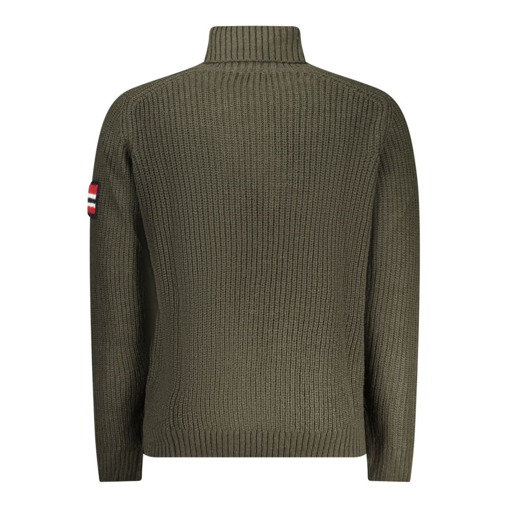 Norway 1963 Green Wool Men Turtleneck Sweater